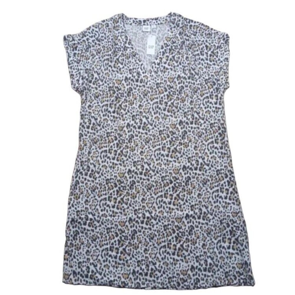 GAP Dress Womens Small Shirt Dress V Neck Pockets Lightweight Vacation Summer